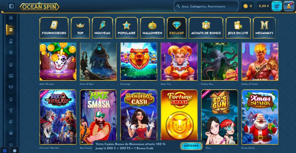 OceanSpin Casino – un monde marin de bonus et d’exclusivités: offres spéciales casino bonus OceanSpin Casino – un monde marin de bonus et d’exclusivités